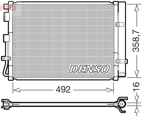 DENSO Engine radiator Article number: DRM20035 cheaply