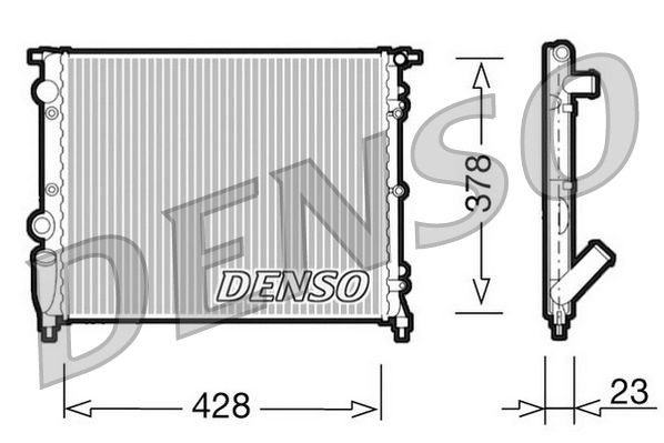 DENSO Radiaator, mootorijahutus Artikli number: DRM23001 soodsalt
