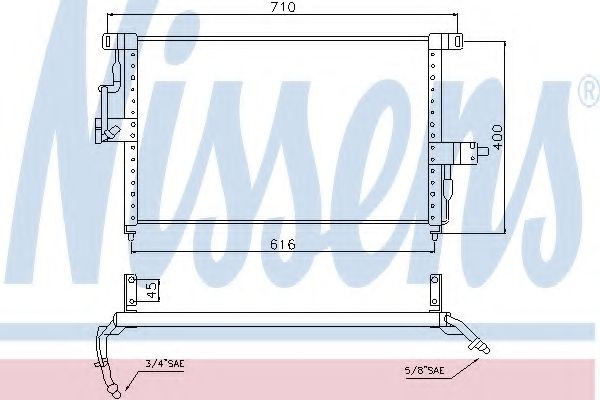 NISSENS Air conditioning condenser Article number: 94229 cheaply