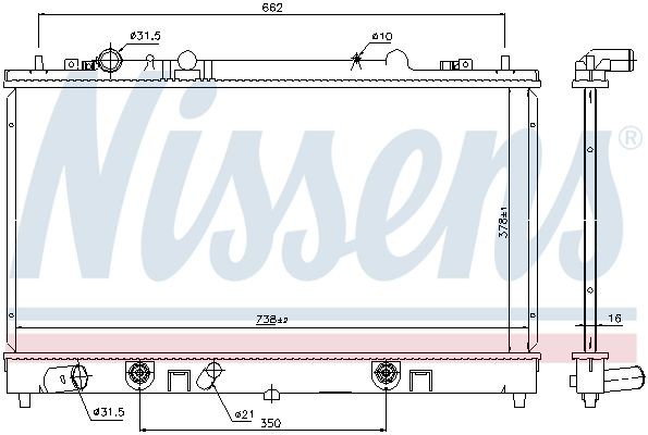 NISSENS Engine radiator Article number: 69465 cheaply