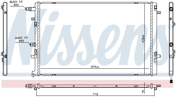 NISSENS Engine radiator Article number: 630051 cheaply