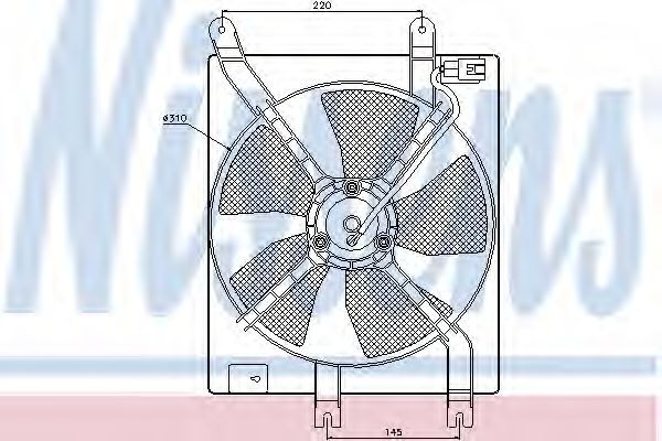 NISSENS Fan, A / C condenser Article number: 85357 cheaply