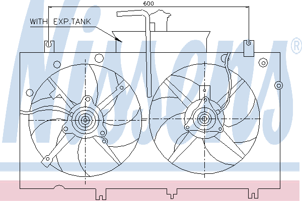 NISSENS Fan, A / C condenser Article number: 85392 cheaply