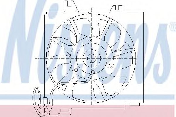 NISSENS Fan, A / C condenser Article number: 85456 cheaply