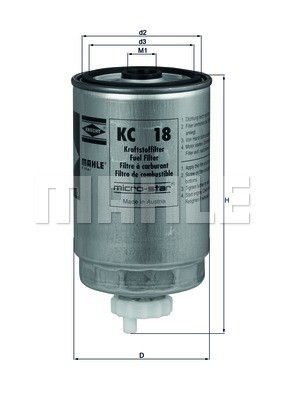 KNECHT Fuel filter Article number: KC 18 cheaply