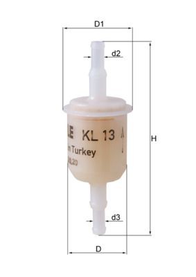 KNECHT Fuel filter Article number: KL 13 OF cheaply