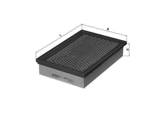 KNECHT Air filter Article number: LX 2047 cheaply