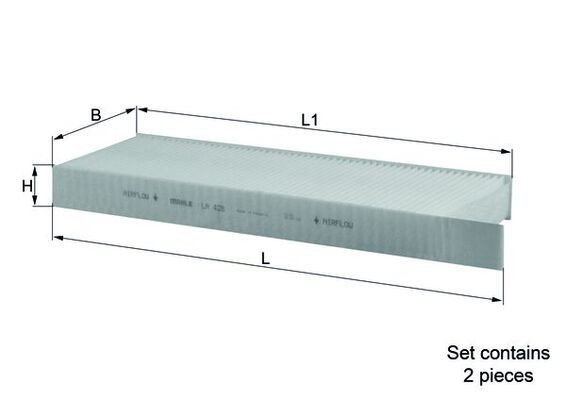 KNECHT Pollen filter Article number: LA 428/S cheaply