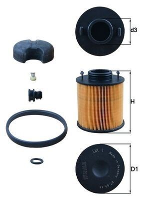 KNECHT Urea Filter Article number: UX 1D cheaply
