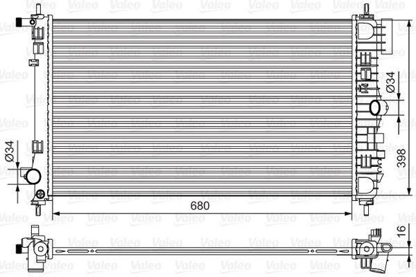VALEO Engine radiator Article number: 735483 cheaply