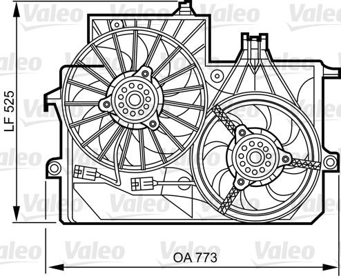 VALEO Support, cooling fan Article number: 696385 cheaply