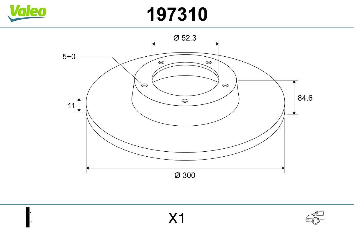 VALEO Brake disc Article number: 197310 cheaply