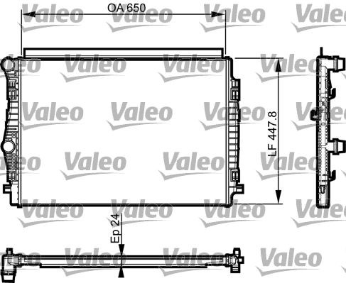 VALEO Engine radiator Article number: 735559 cheaply