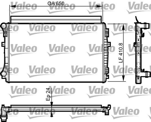 VALEO Engine radiator Article number: 735558 cheaply