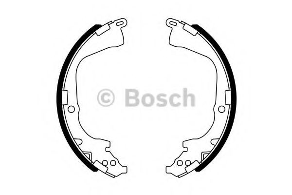 BOSCH Brake Shoe Set Article number: 0 986 487 781 cheaply