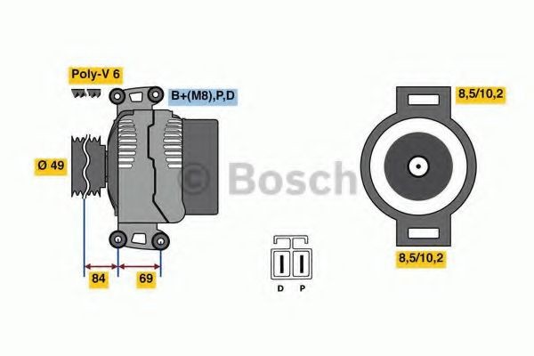 BOSCH Generaator Artikli number: 0 986 081 300 soodsalt