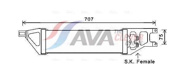 AVA COOLING SYSTEMS Õliradiaator, automaatkast Artikli number: MS3539 soodsalt