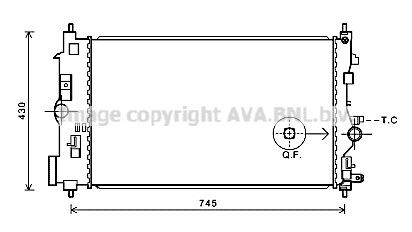 AVA COOLING SYSTEMS Engine radiator Article number: OL2591 cheaply