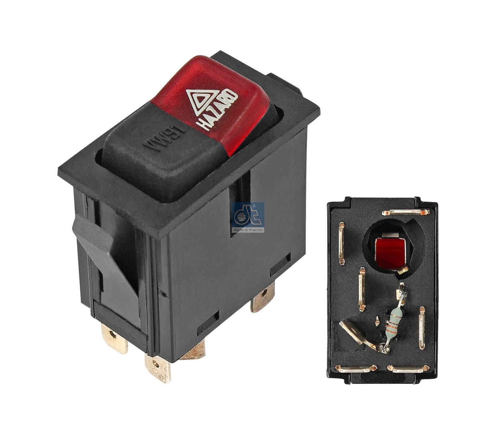 DT Spare Parts 3.33341 Hazard Light Switch JETTA 1.6 (EM) 75 PS Petrol 1987