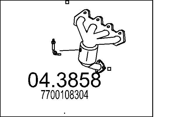 MTS Catalytic converter Article number: 04.3858 cheaply