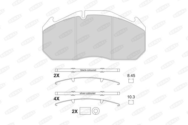 BERAL Brake pad set Article number: 2905330004145684 cheaply