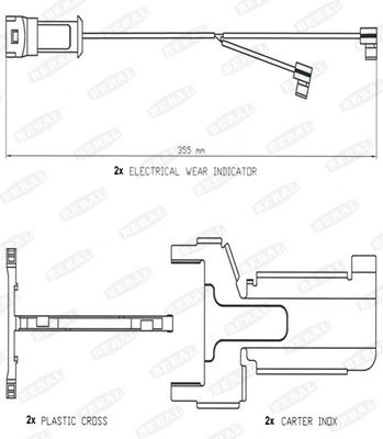 BERAL Brake pad wear sensor Article number: UAI134 cheaply
