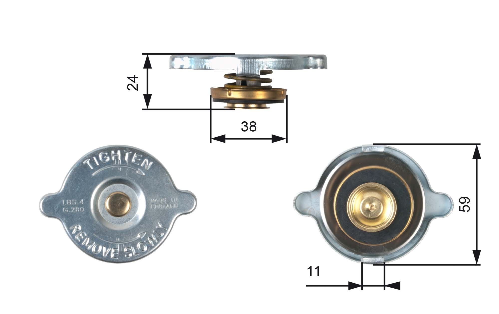 GATES Radiator cap Article number: RC106 cheaply