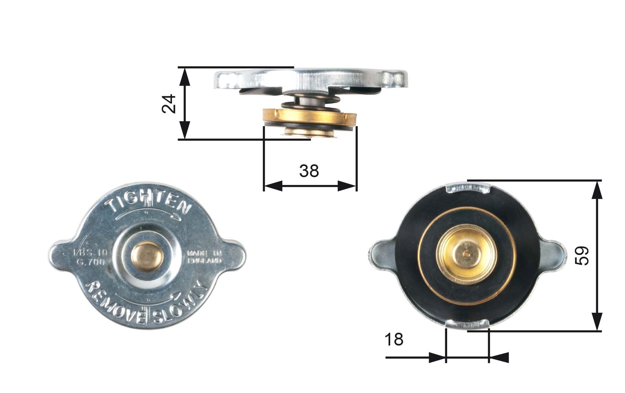 GATES Radiator cap Article number: RC111 cheaply