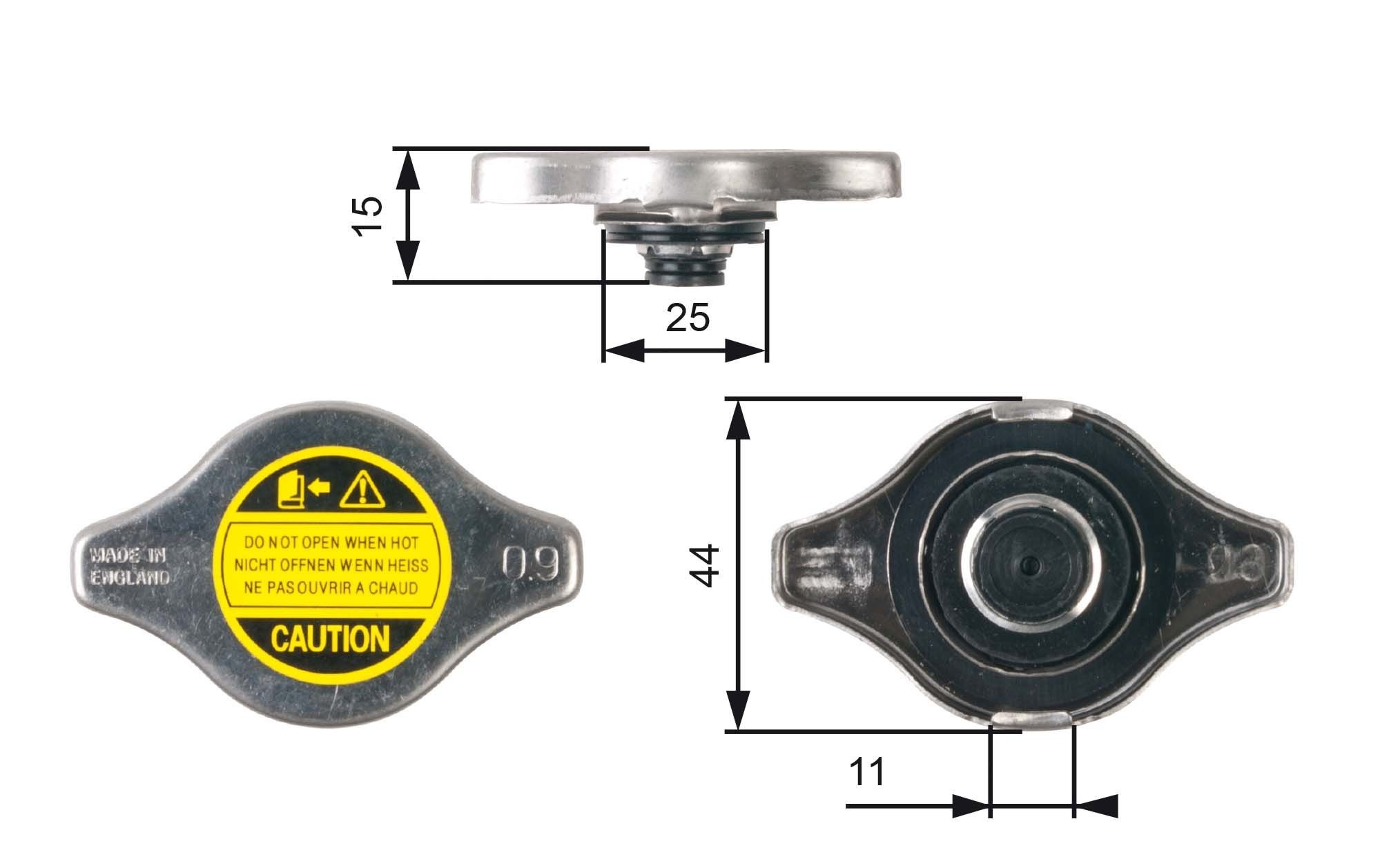 GATES Radiator cap Article number: RC127 cheaply