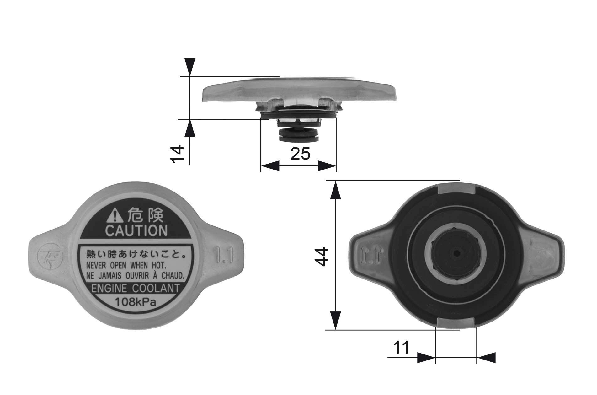 GATES Radiator cap Article number: RC134 cheaply