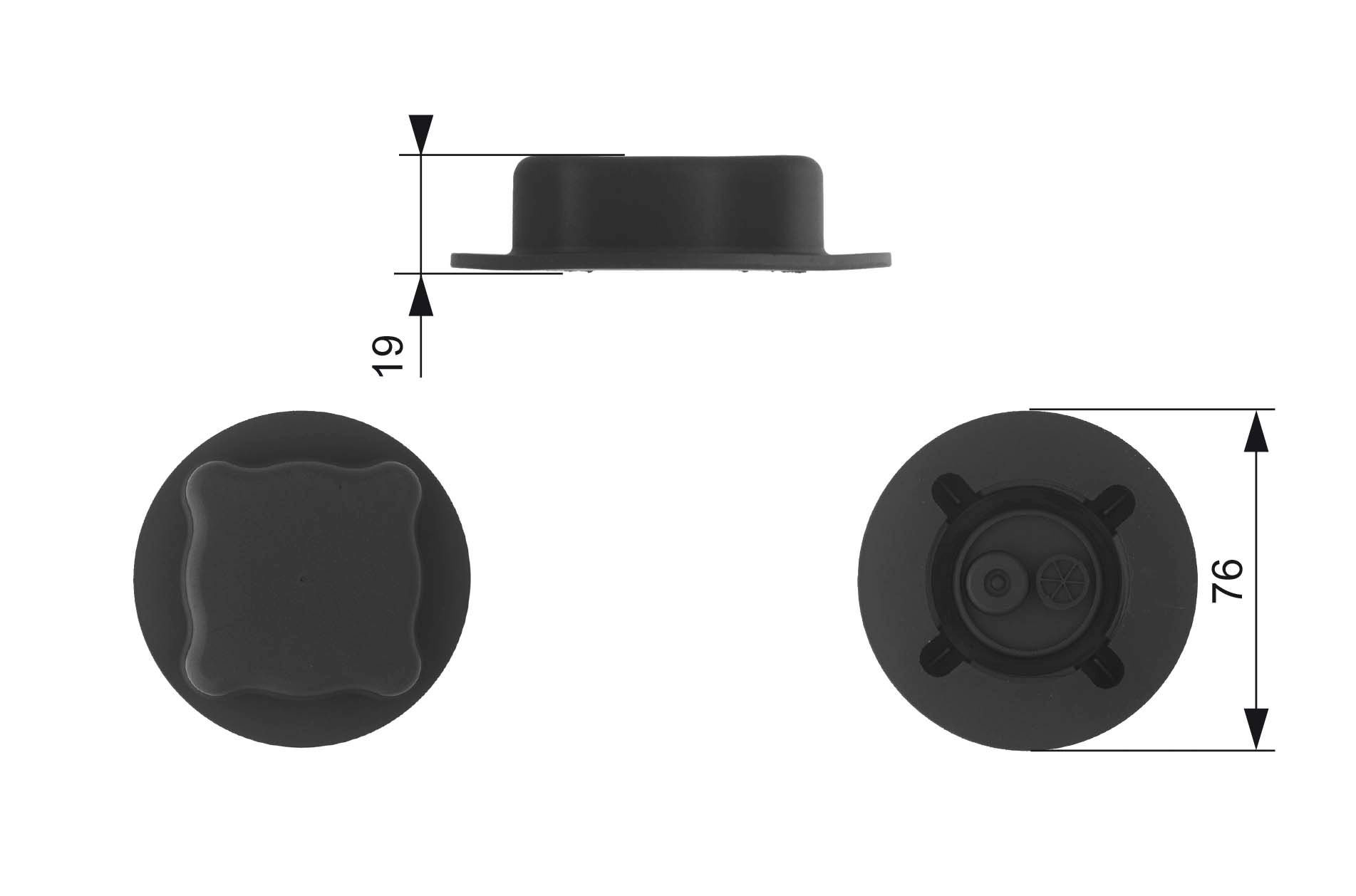 GATES Expansion tank cap Article number: RC215 cheaply