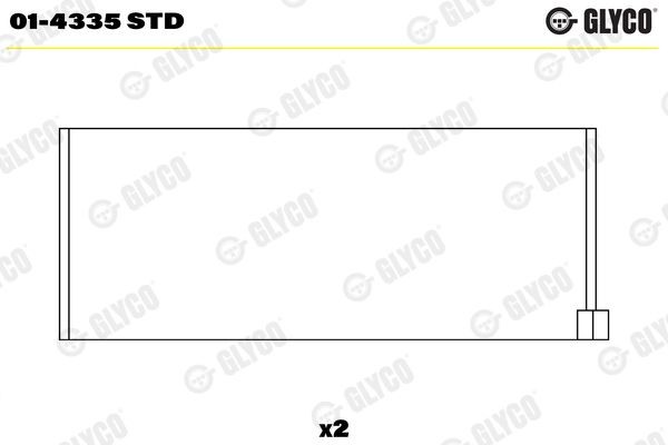 GLYCO Big End Bearings Article number: 01-4335 STD cheaply