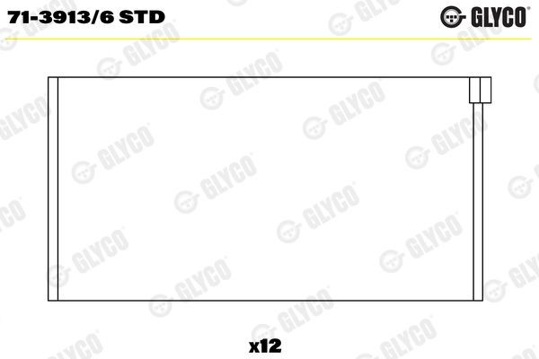 GLYCO Big End Bearings Article number: 71-3913/6 STD cheaply