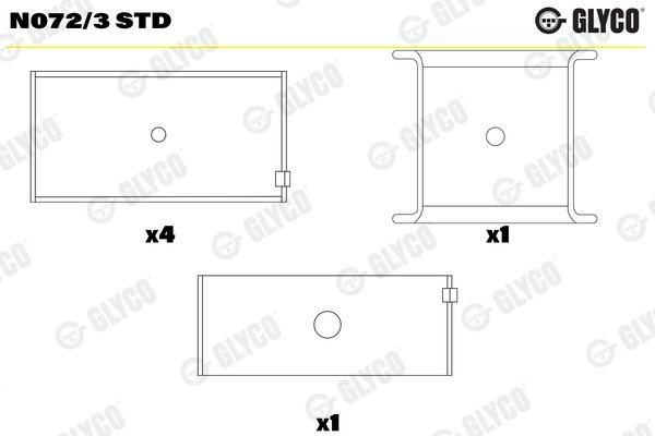 GLYCO Camshaft Bushes Article number: N072/3 STD cheaply