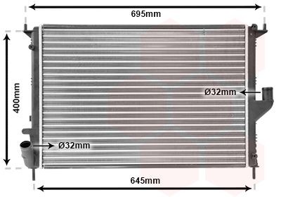 VAN WEZEL Engine radiator Article number: 43002477 cheaply