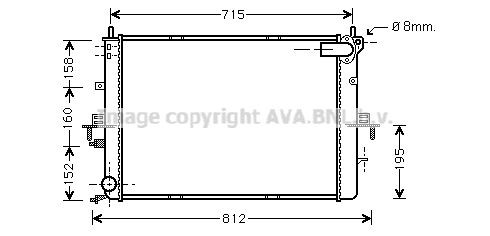 PRASCO Engine radiator Article number: AU2152 cheaply