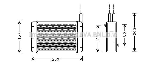 PRASCO Heater matrix Article number: AU6055 cheaply