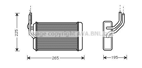 PRASCO Heater matrix Article number: AU6105 cheaply