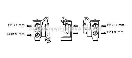 PRASCO AC expansion valve Article number: BW1431 cheaply