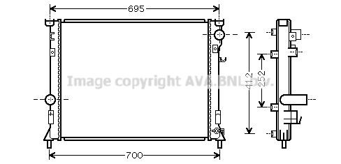 PRASCO Engine radiator Article number: CR2097 cheaply