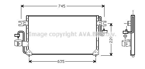 PRASCO Air conditioning condenser Article number: DN5163 cheaply