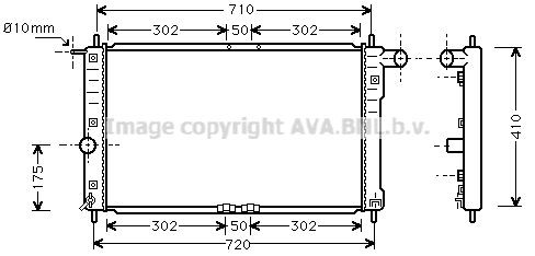 PRASCO Engine radiator Article number: DW2016 cheaply