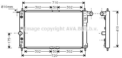 PRASCO Engine radiator Article number: DW2017 cheaply