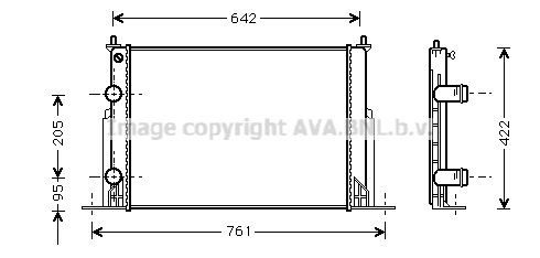PRASCO Engine radiator Article number: FTA2244 cheaply