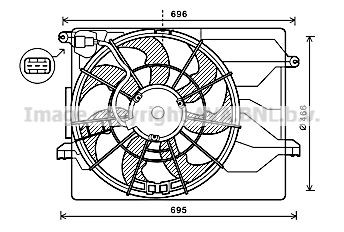 PRASCO Køleventilator Varenummer: HY7549 billige