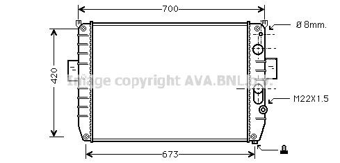 PRASCO Engine radiator Article number: IV2050 cheaply
