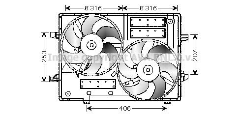 PRASCO Fan, radiator Article number: JR7501 cheaply