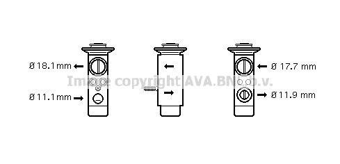 PRASCO AC expansion valve Article number: MS1124 cheaply
