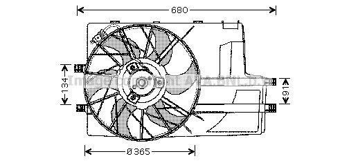PRASCO Fan, radiator Article number: MS7516 cheaply