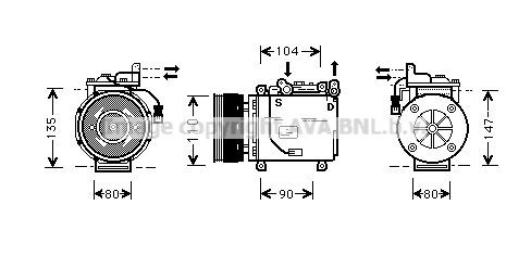PRASCO Air conditioning compressor Article number: MTK038 cheaply